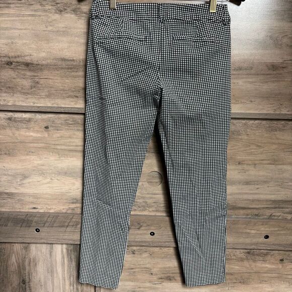 Old Navy Black White Gingham Tapered Dress Pants Pixie Mid-rise Grunge Retro - Picture 5 of 14